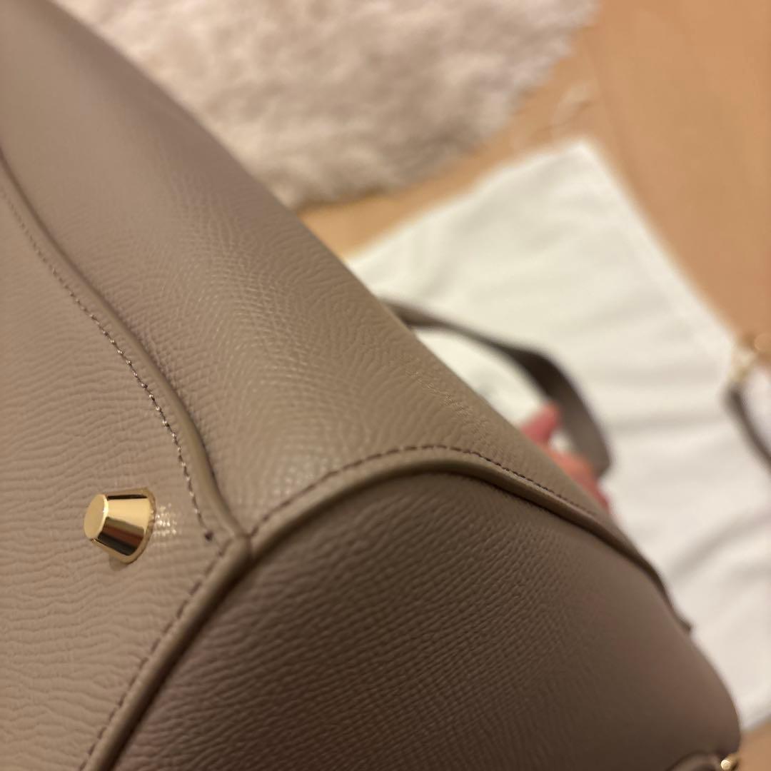 【新品未使用】FURLA 2WAY ショルダーバッグ　革 グレー