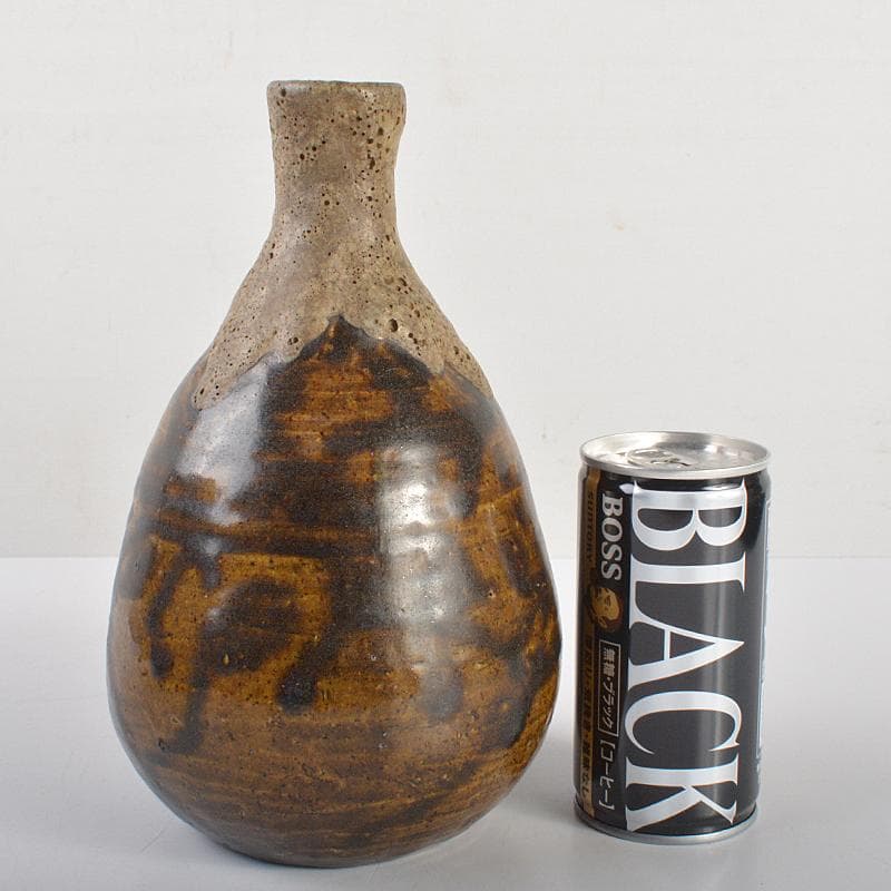 唐津焼　古唐津　徳利瓶　時代箱付　M　R7090