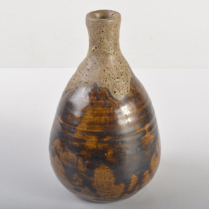 唐津焼　古唐津　徳利瓶　時代箱付　M　R7090