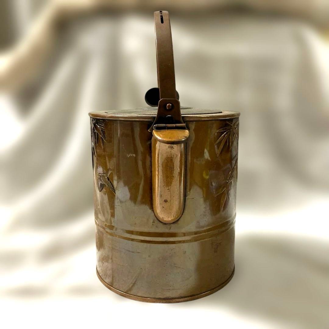 J-49 水注やかん　水次やかん　銅製　薬缶　茶道具　古道具　美術品　工芸品