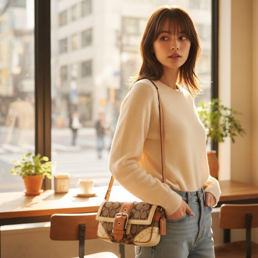 《入手困難》coach ショルダーバック ソーホー キャンバス レザー y2k