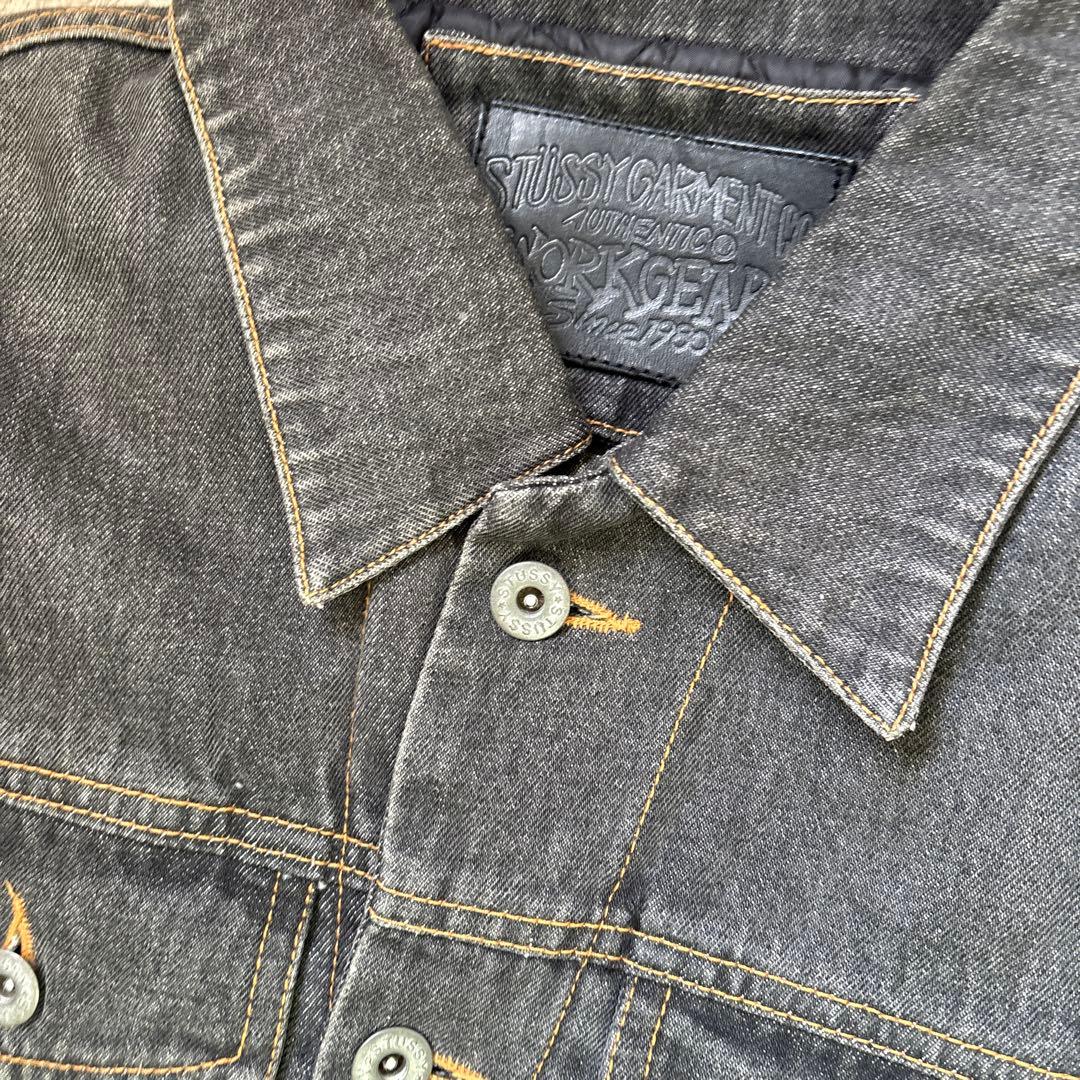 STUSSY デニムレザージャケット　old stussy