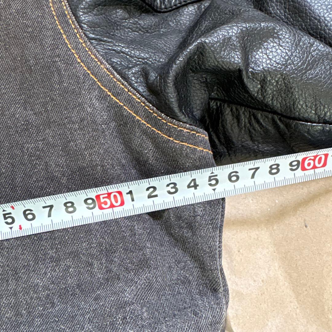 STUSSY デニムレザージャケット　old stussy