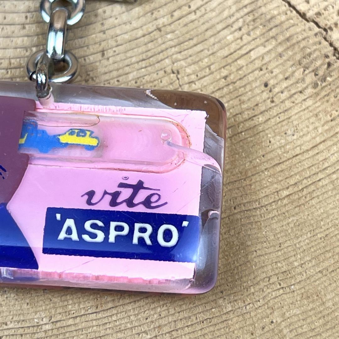 ブルボン キーホルダー ASPRO アスプロ 頭痛薬 フランス アンティーク