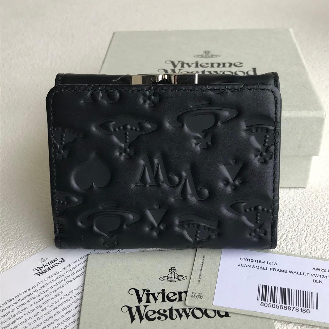 Vivienne Westwood がま口三つ折り財布 黒