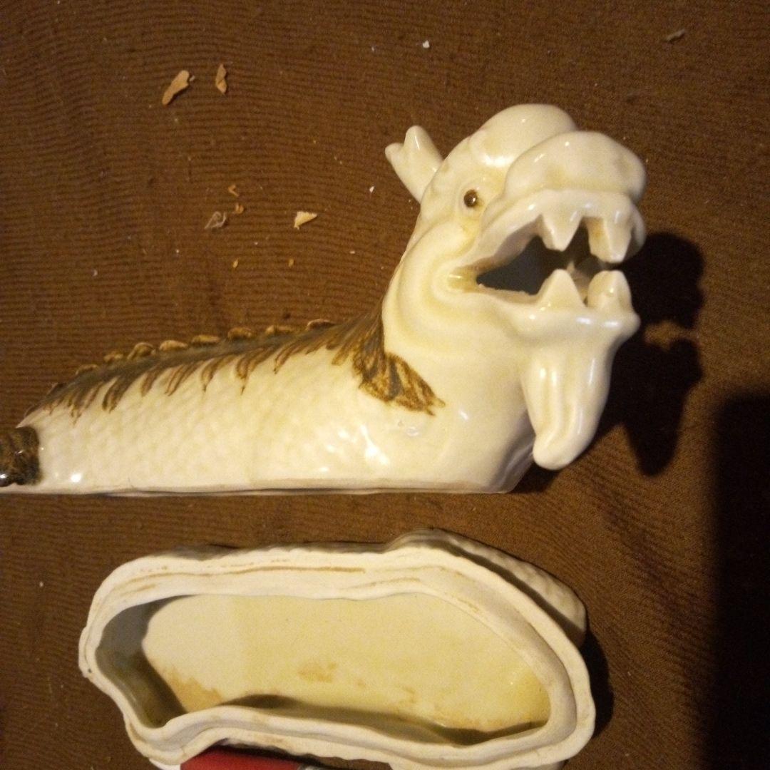 中国陶磁器　磁州窯　獣　香合