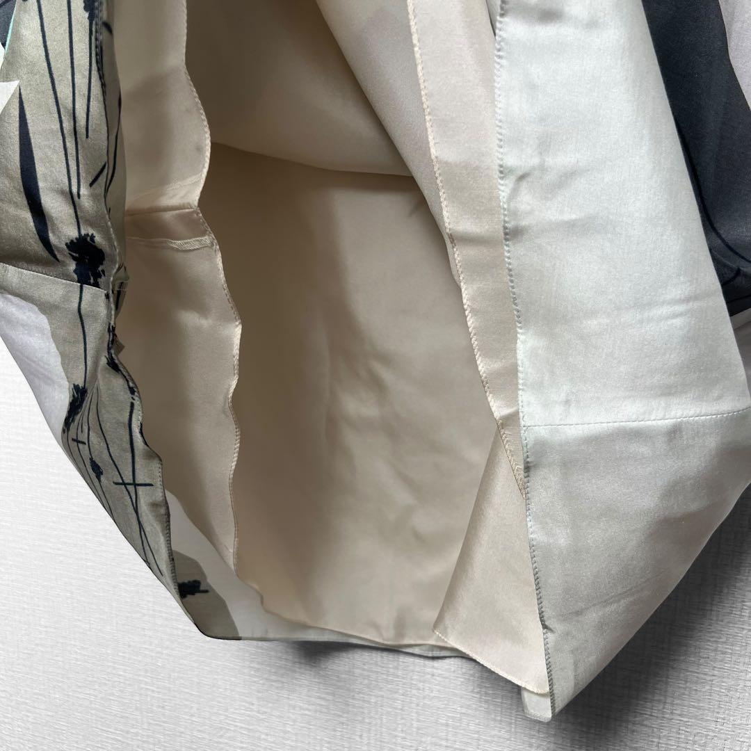 CELINE セリーヌ ペンギン柄 金具デザイン シルクスカート 総柄 40