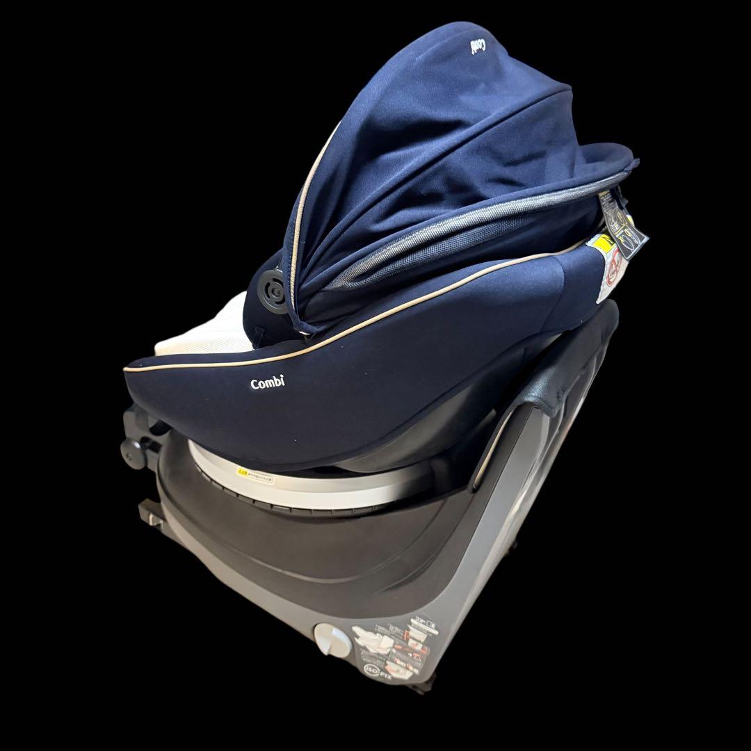 【美品】コンビ クルムーヴ スマート ISOFIX エッグショック ネイビー