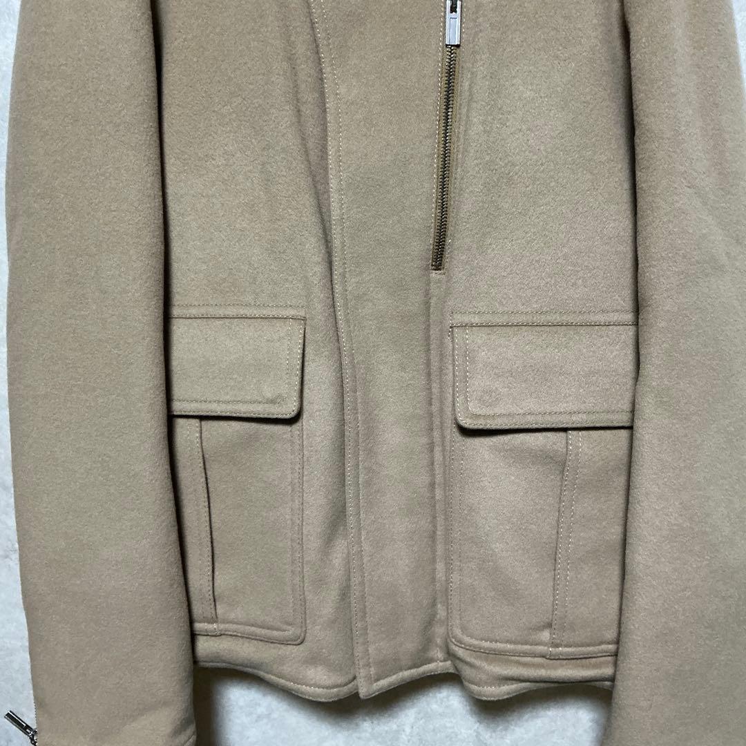 【美品】HERMES　エルメス　カシミヤ100%　ブルゾン　ベージュ