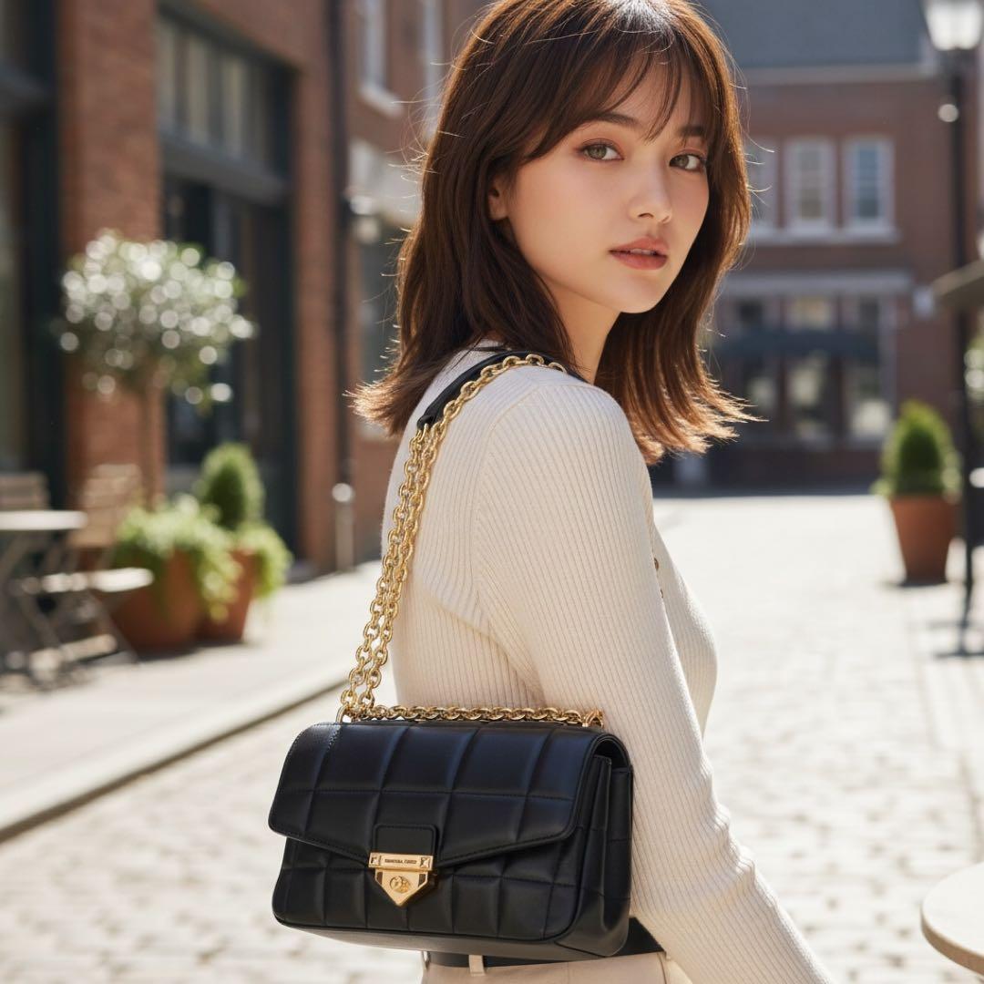 《極美品》マイケルコース チェーン ショルダーバッグ キルティング レザー