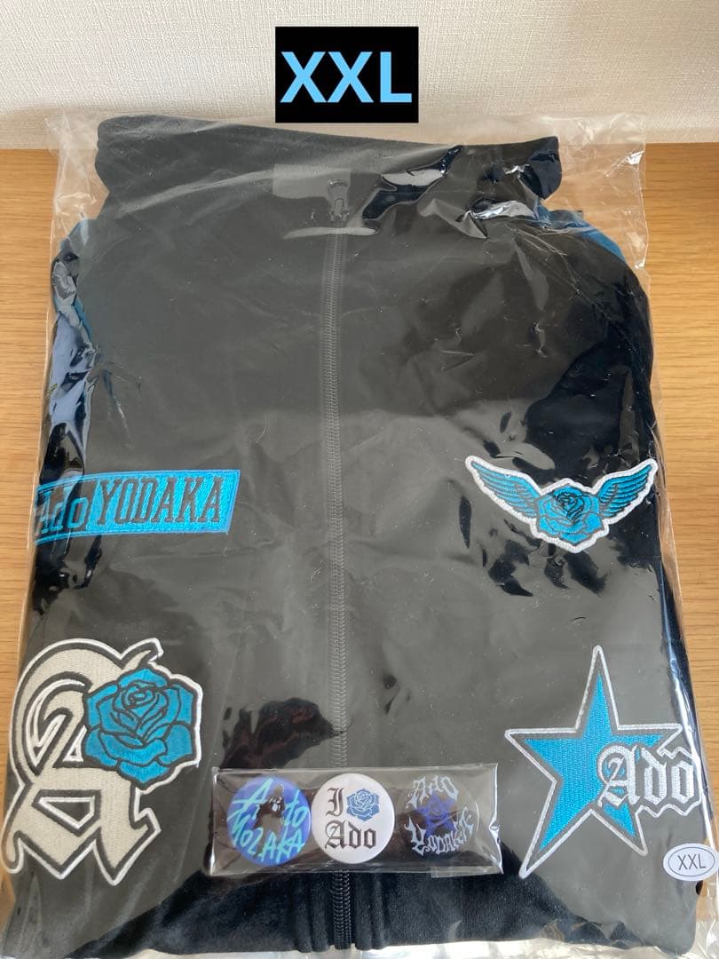 Ado ファッショナブル「よだか」トラックジャケット 特大(XXL) 缶バッジ付