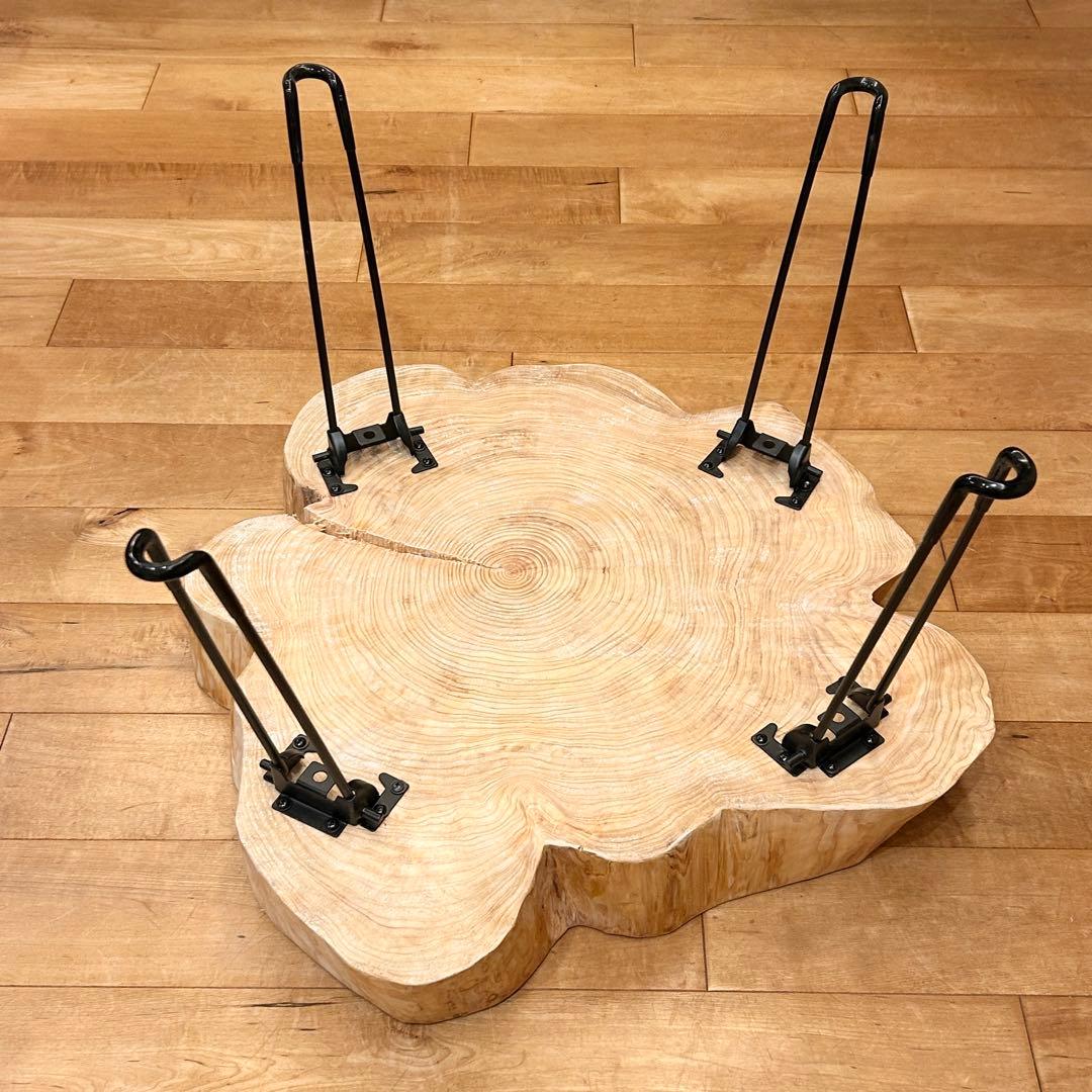 【Hinoki Iron Table 】No.1222