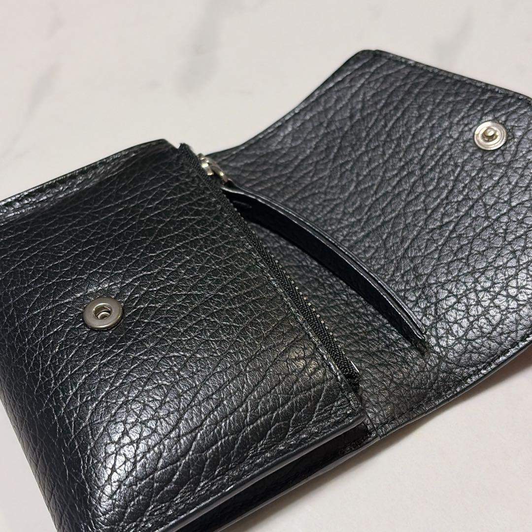 メゾンマルジェラ レザー 4ステッチ コンパクトウォレット 三つ折り財布 美品