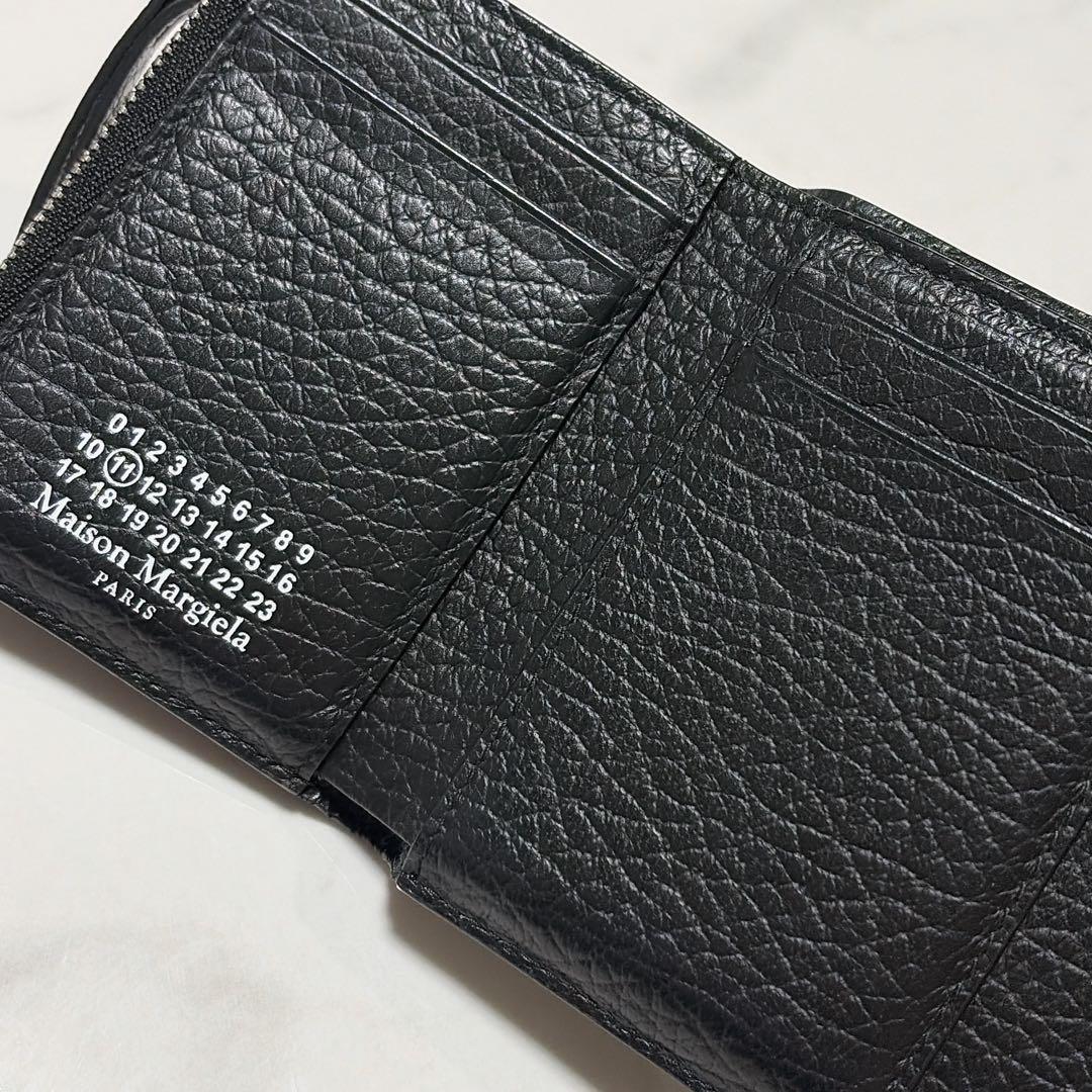 メゾンマルジェラ レザー 4ステッチ コンパクトウォレット 三つ折り財布 美品