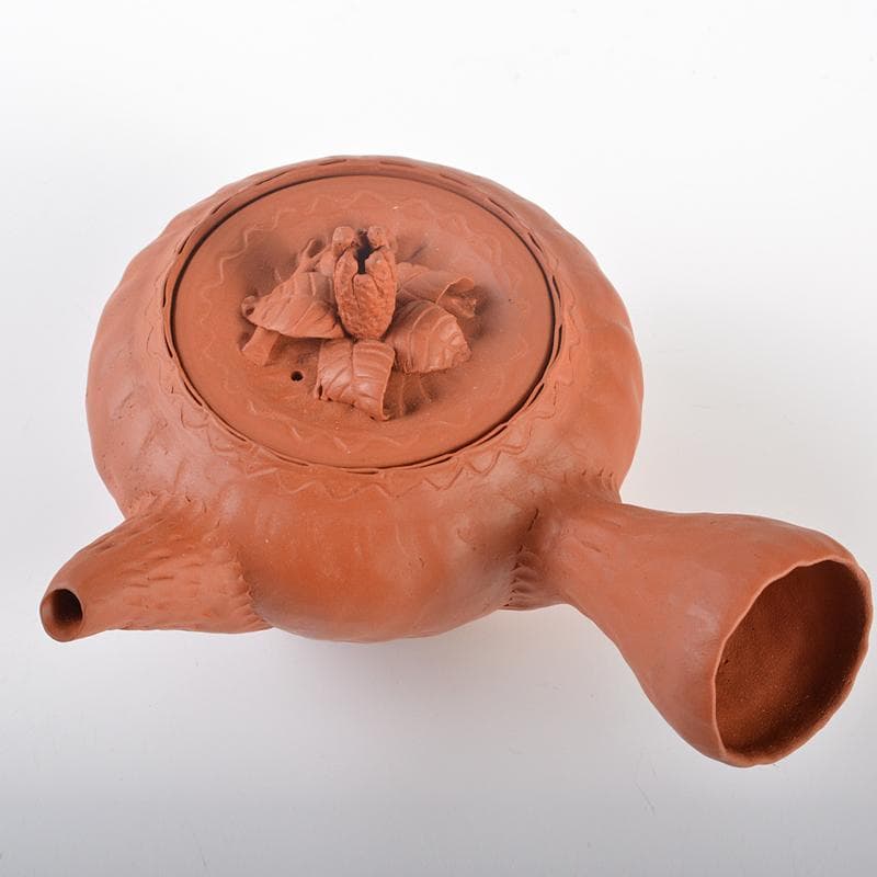 煎茶道具　常滑焼　紅映造　組作り　急須　共箱　M　R6522