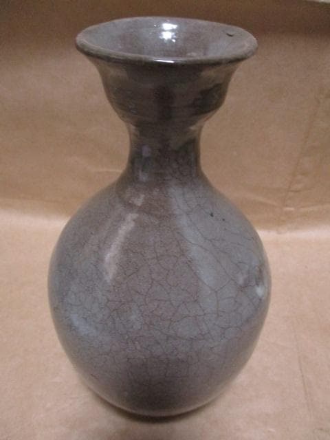 李朝　井戸釉の徳利　珍品　R3-3