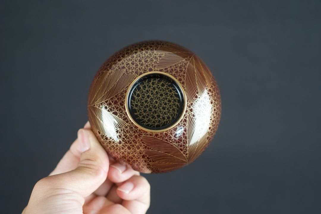 平安象彦　武蔵野椀　5客　箱付　漆器　蒔絵