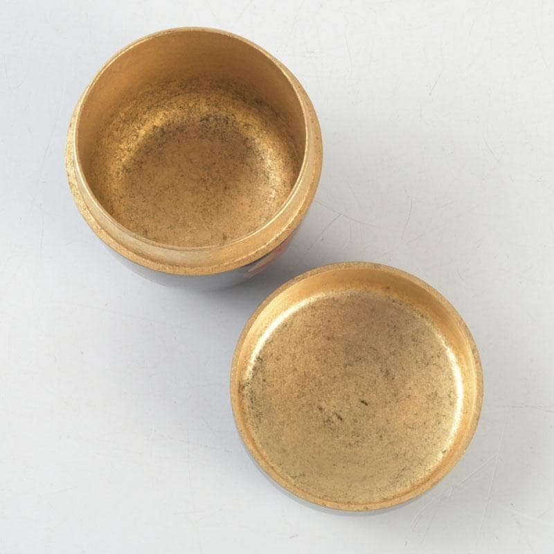 茶道具　松村建作　高台寺蒔絵　内金溜　棗　共箱　V　9287