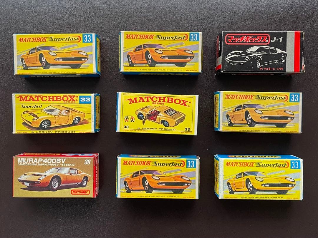 【DOT】マッチボックス ランボルギーニミウラ 9台 箱つき