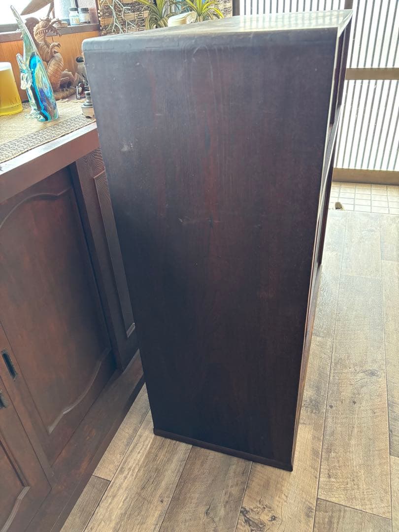 さいたま市引き取り限定！大正ロマン 黒柿茶箪笥 希少木材 アンティーク家具