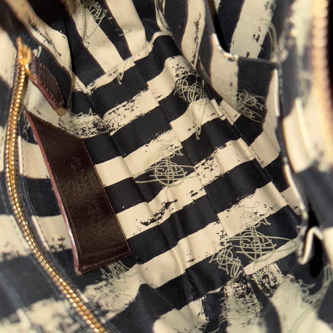 【美品】ヴィヴィアン　ハンドバッグ　2way　ブラウン　ショルダーバッグ　金具