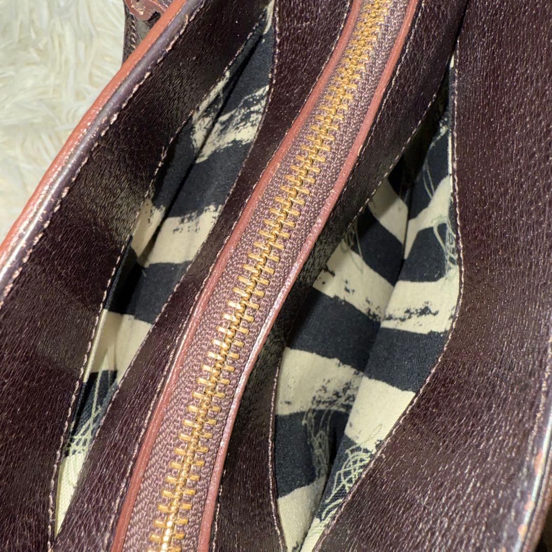 【美品】ヴィヴィアン　ハンドバッグ　2way　ブラウン　ショルダーバッグ　金具