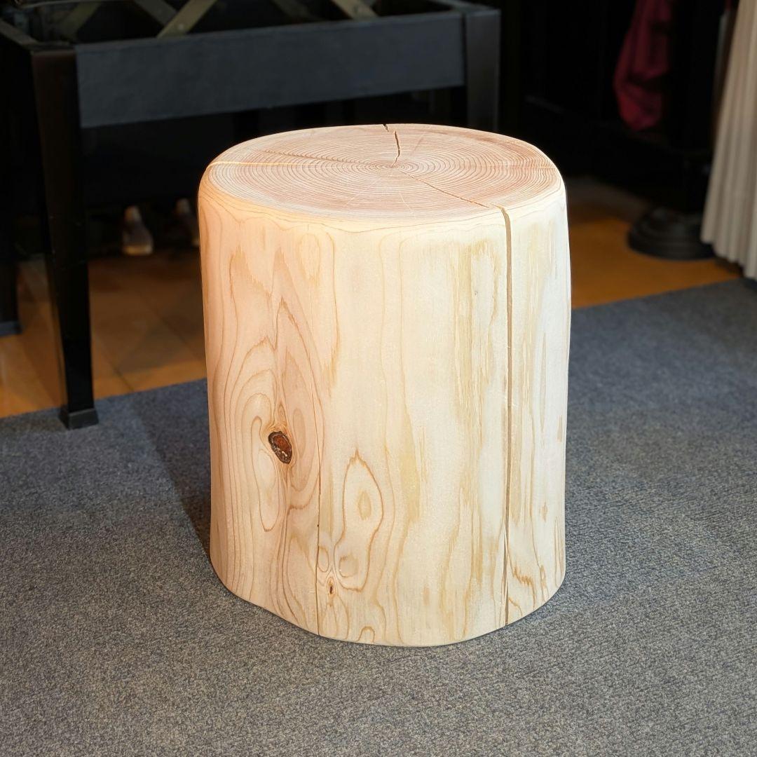 檜　切り株　丸太　椅子　スツール　 高さ約36㎝