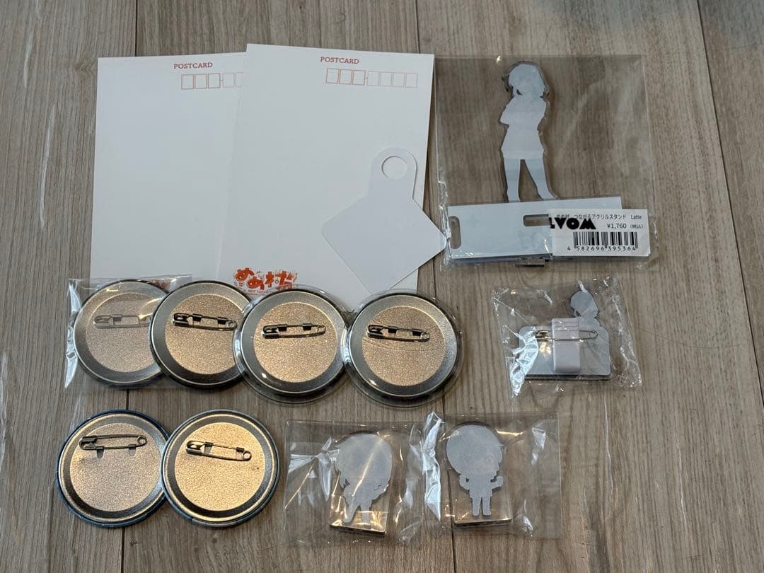 めめ村　らて　グッズ　缶バッジ　アクリルスタンド　アクリルブロック　ネームバッジ