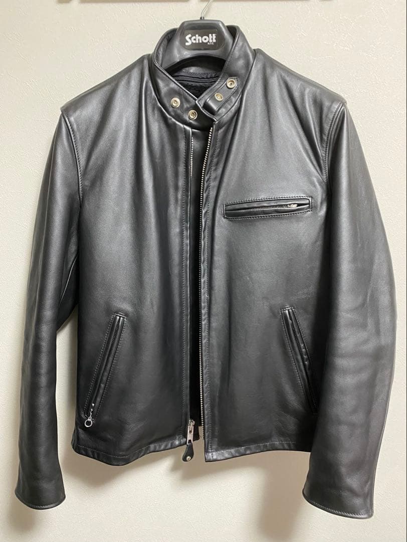 Schott レザー シングルライダースジャケット　サイズ40 64109