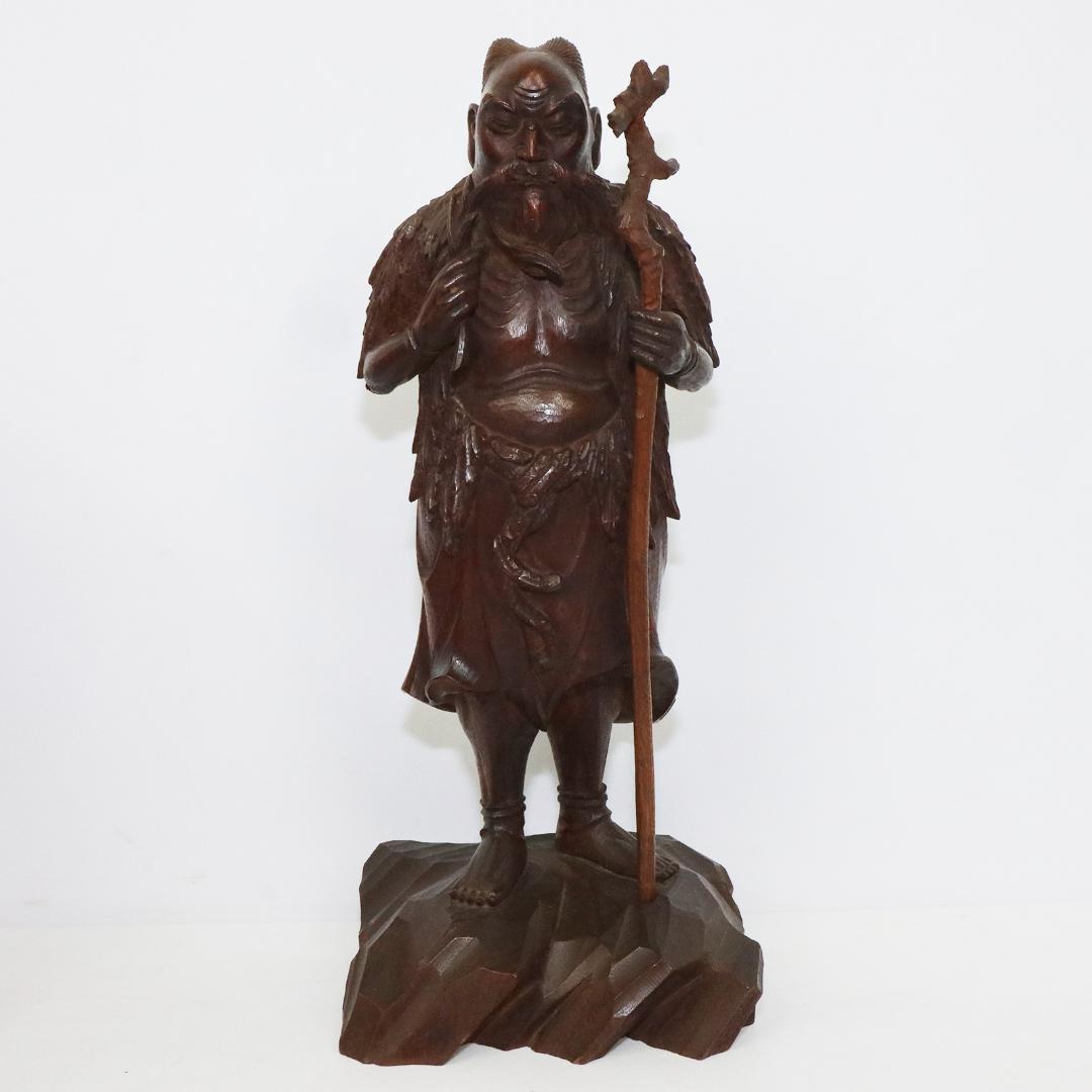 光流 長谷川喜十郎 刀 天然木 農心 仏師 28.8cm