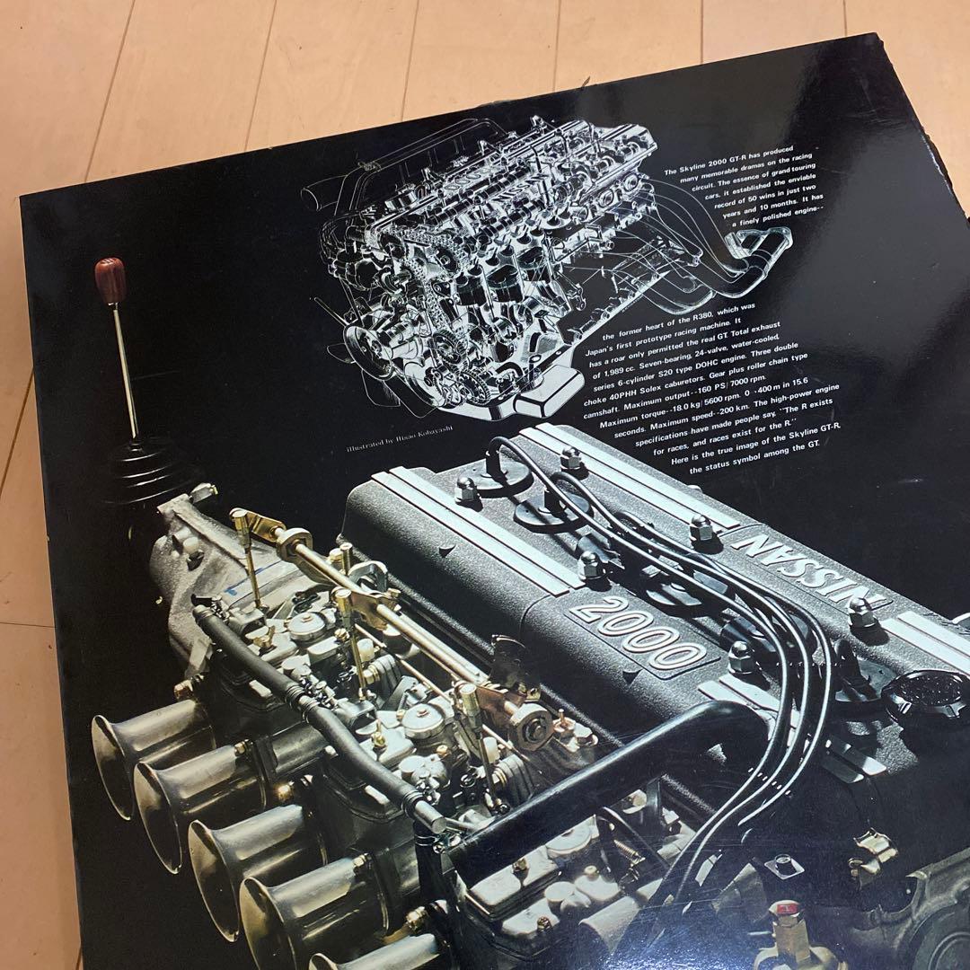 超希少　日産スカイライン　ケンメリGT-R発表記念　S20エンジンポスターパネル