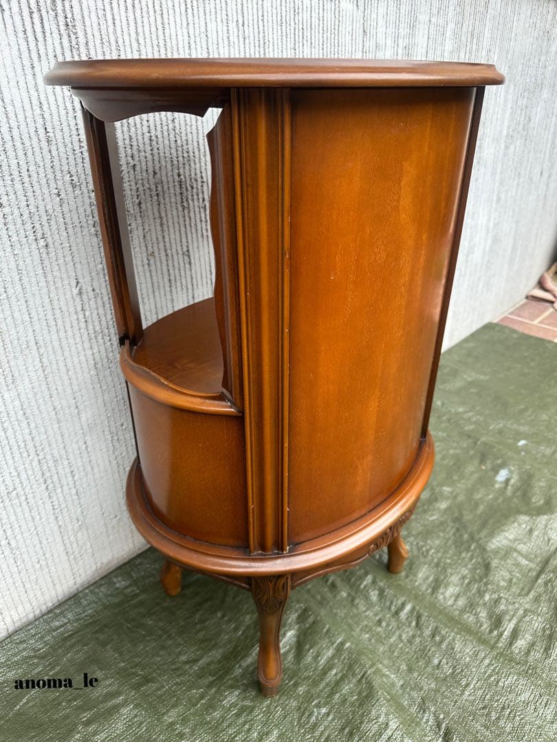 【ラウンドチェスト】イタリア　カブリオールレッグ　コンソール　キャビネット