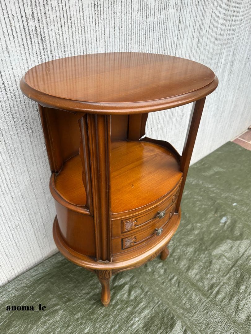 【ラウンドチェスト】イタリア　カブリオールレッグ　コンソール　キャビネット