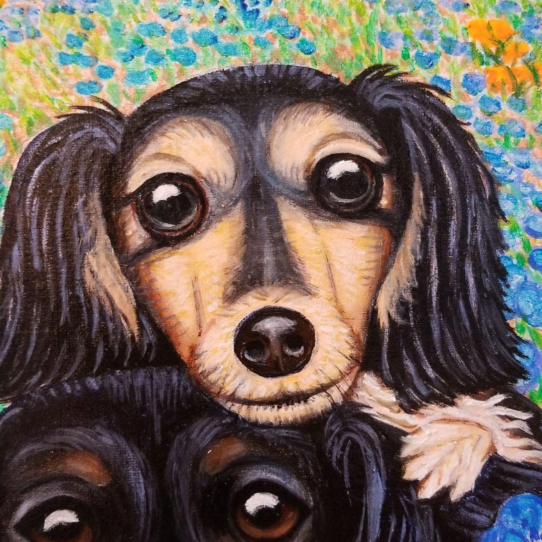 油絵 　専用　仲良しルークとコビー