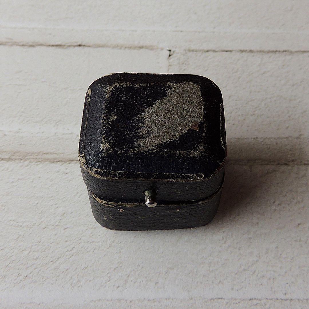 【アンティーク】ジュエリーケース 鮮やかパープル ベルベット リング用