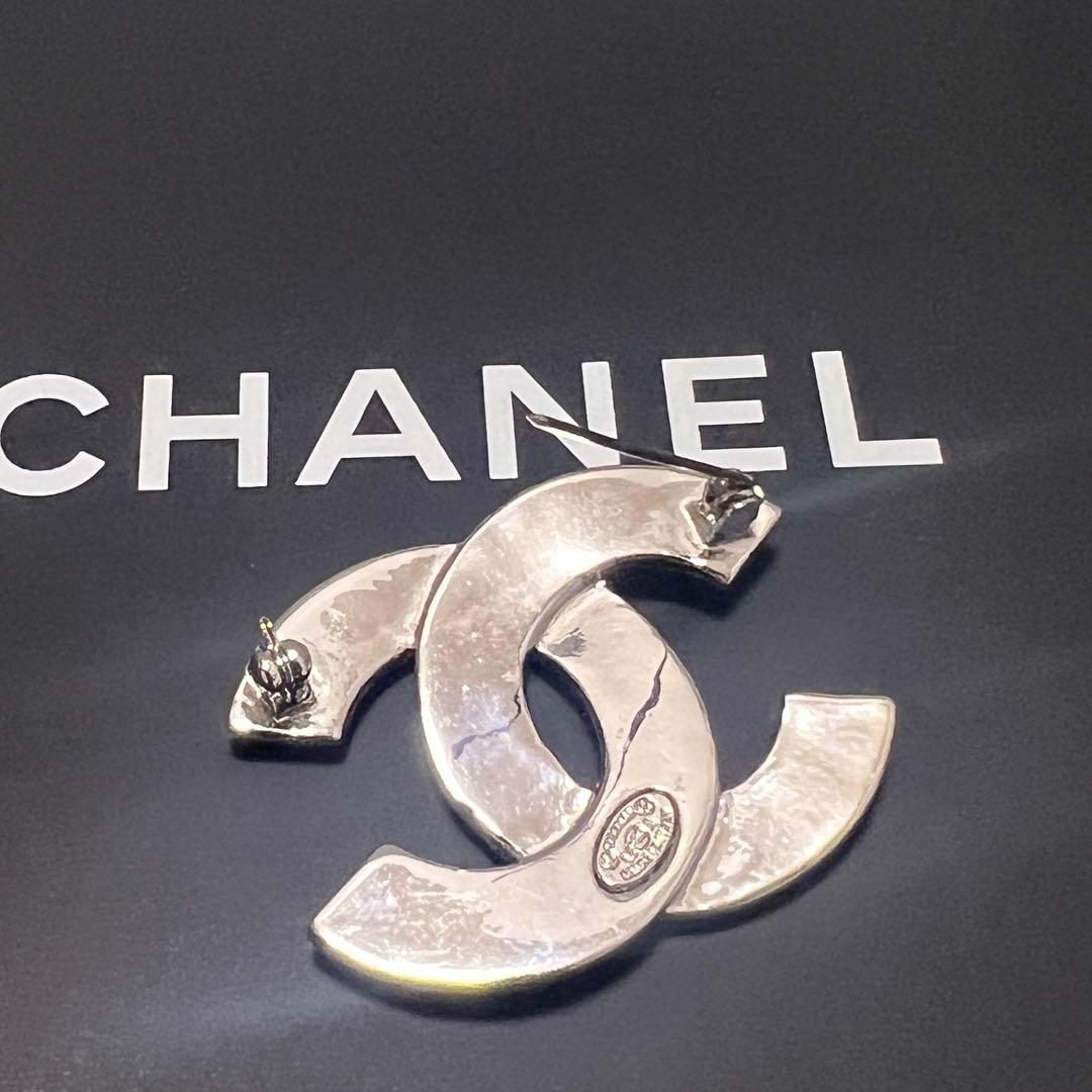CHANEL シャネル ブローチ 12 A ラインストーン ココマーク シルバー