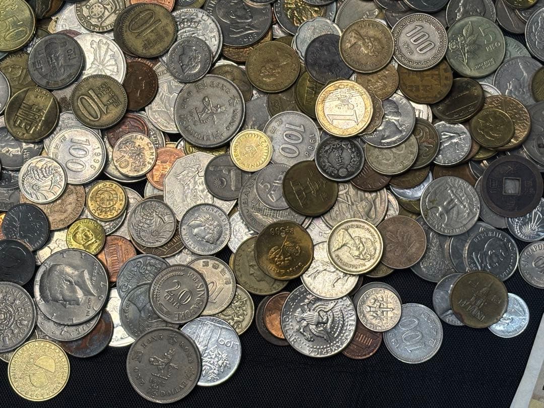 ま*お様 外国　古銭　銀貨　古札　まとめて　4キロ アンティーク