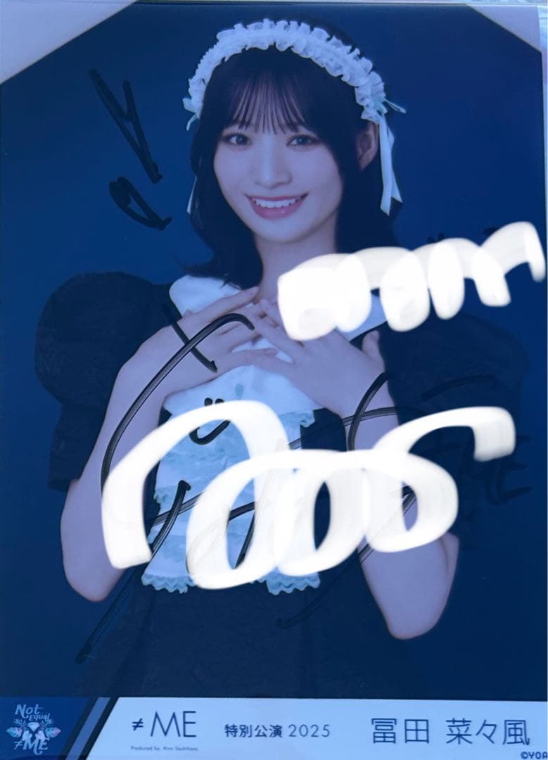 冨田菜々風　直筆サイン入り生写真(コメント&イラスト)特別公演2025チュウ