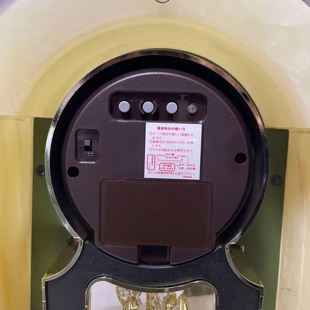 【最終値下げ⭐︎高級置き時計】クイーンエリザベス2 置き時計　大理石　からくり