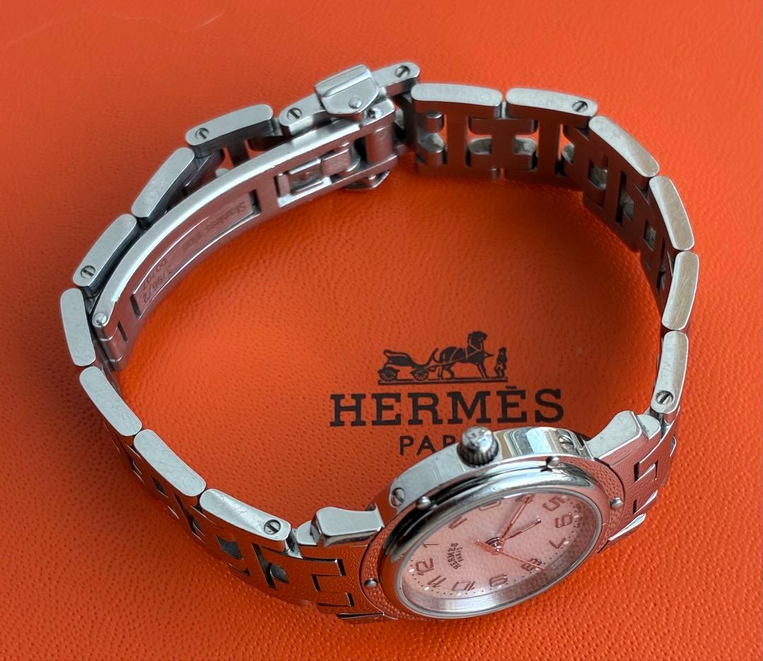 HERMES クリッパー　ナクレ ピンクシェル CL4.210 【電池交換済】