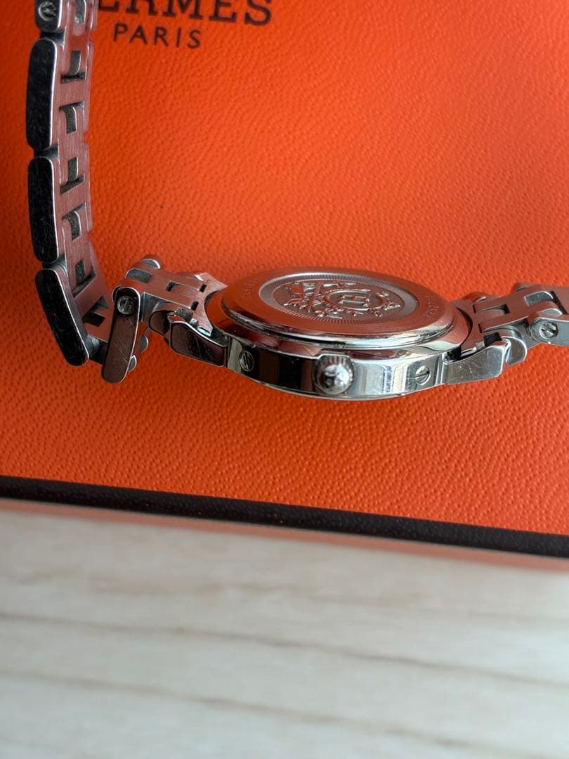 HERMES クリッパー　ナクレ ピンクシェル CL4.210 【電池交換済】