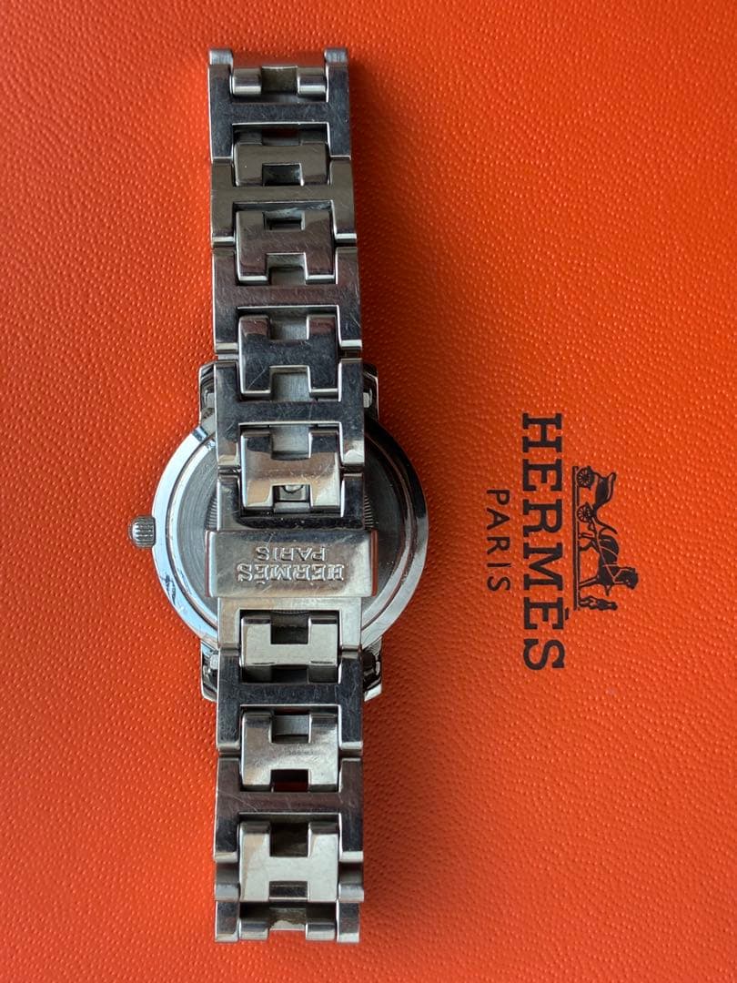 HERMES クリッパー　ナクレ ピンクシェル CL4.210 【電池交換済】