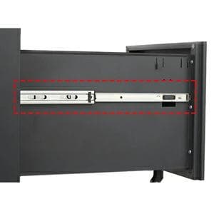 超人気！オフィスワゴン3段組立て不要 キャスター付き 鍵付き60cm（ホワイト）