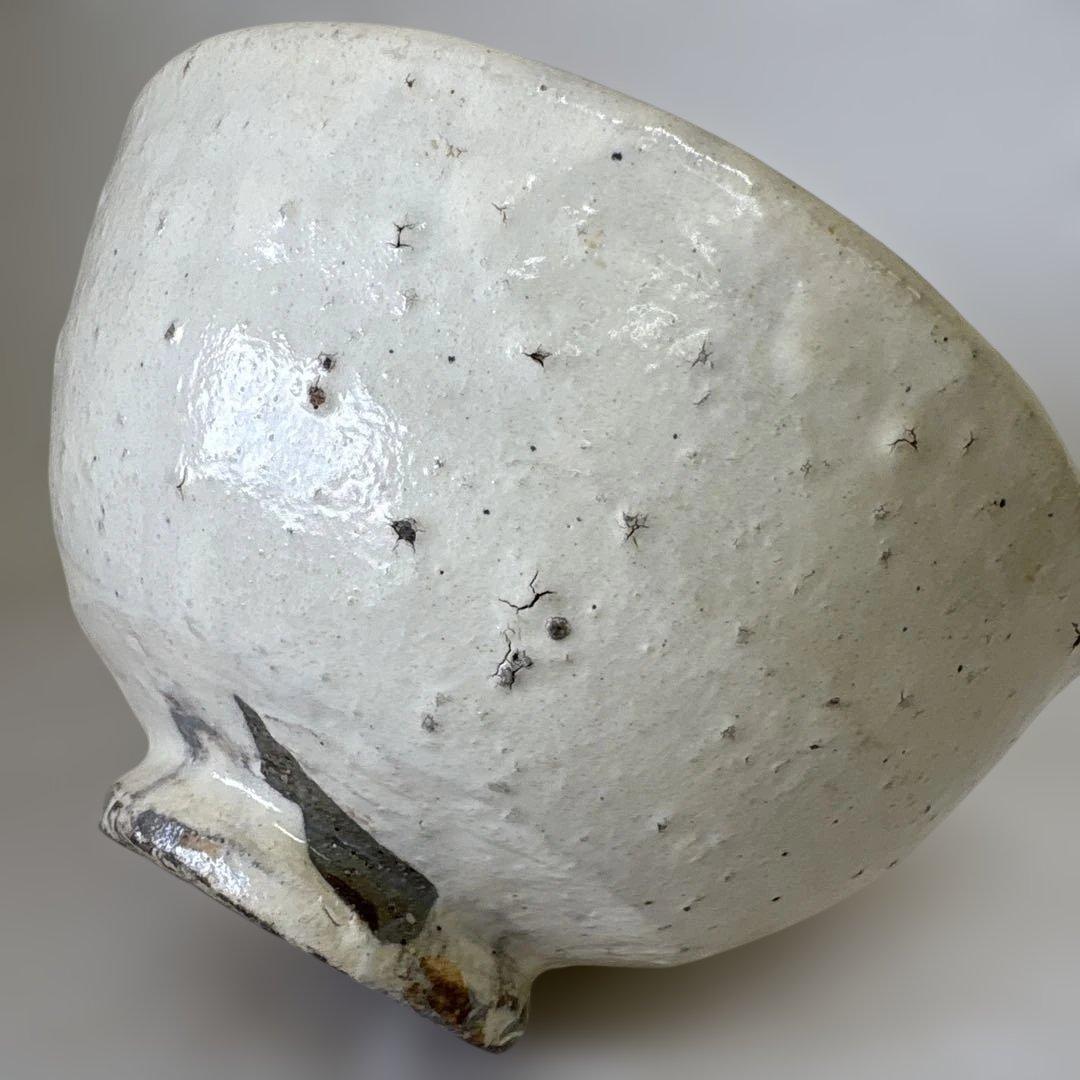 丹波焼　白かけ　石田陶春　茶盌