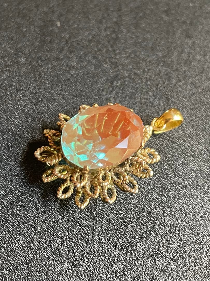 ⬇️【希少】アンティーク　大粒サフィレット　ペンダントトップ　ネックレス　リメイク