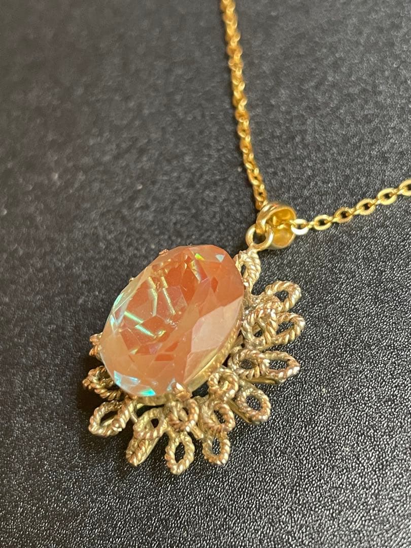 ⬇️【希少】アンティーク　大粒サフィレット　ペンダントトップ　ネックレス　リメイク