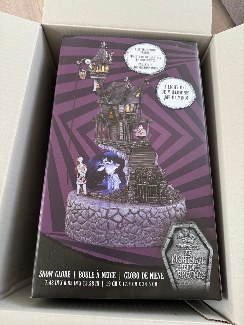 ティム・バートン ナイトメア・ビフォア・クリスマス スノードーム ライトアップ