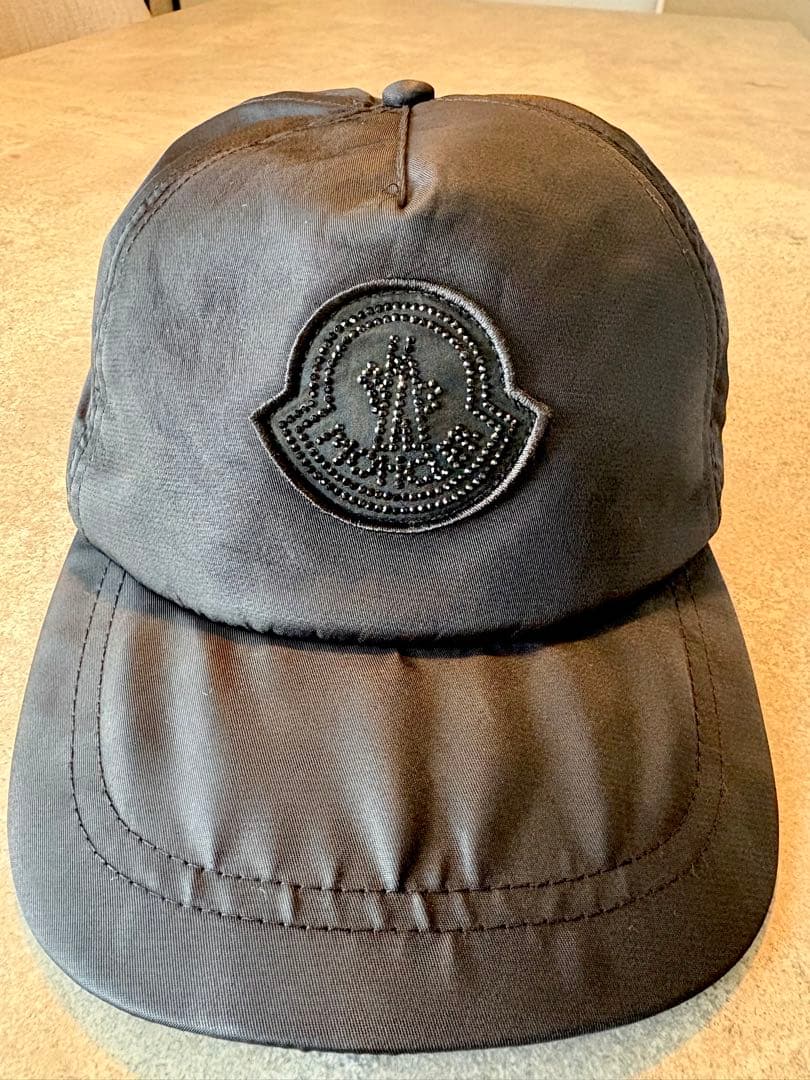MONCLER モンクレール キャップ 黒 クリスタルロゴ 希少モデル