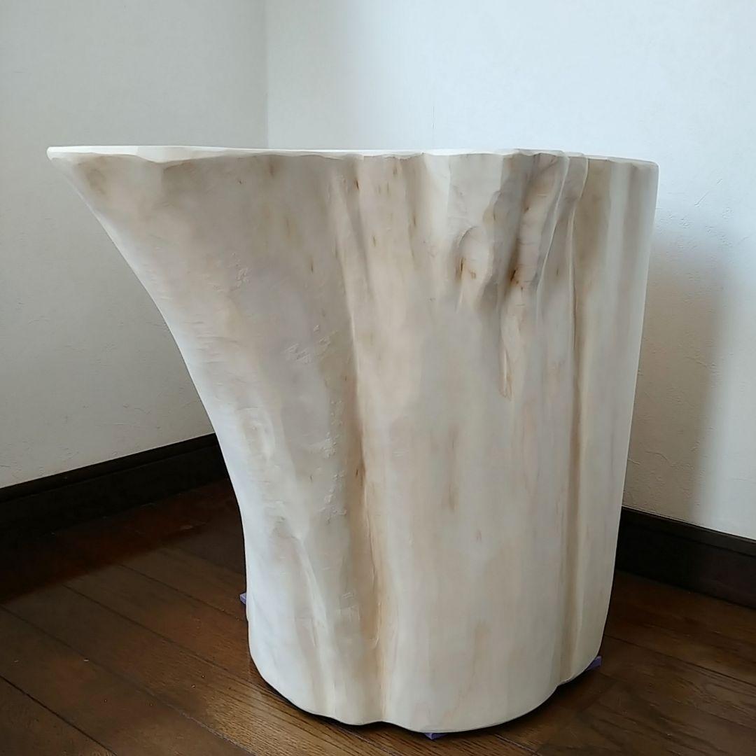 丸太スツール　丸太サイドテーブル　ヒノキ根元