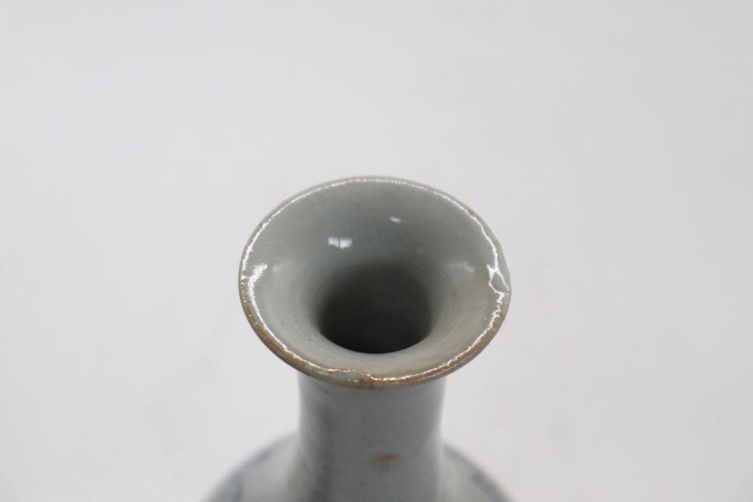 李朝　染付　瓶　送料込み0814